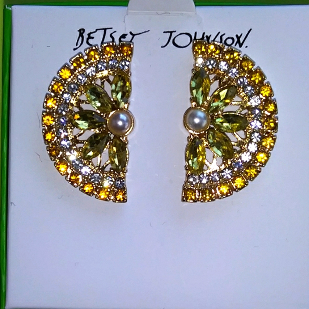 New Betsey Johnson LEMON EARRINGS